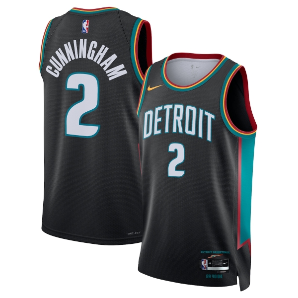 Detroit Pistons Trikot Cade Cunningham Nike 2025-26 City Edition Schwarz Swingman - Herren Detroit Pistons Trikot Cade Cunningham Nike 2025-26 City Edition Schwarz Swingman - Herren
